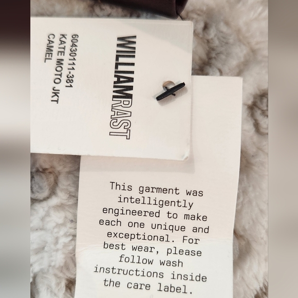 NWT WILLIAM RAST Kate Moto Jacket in Camel, Size Medium - Picture 2 of 11